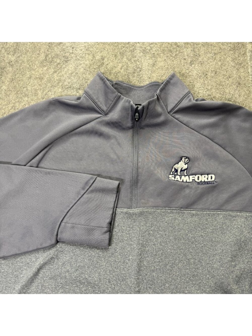 Samford Bulldogs Nike 1/4 Zip Sweatshirt Men XL Gray Golf Colorblock